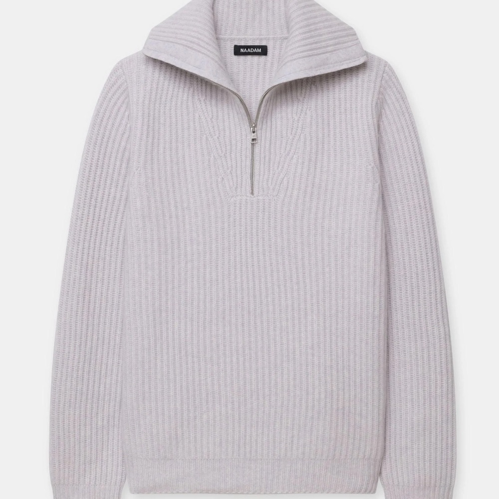 NAADAM Men’s Wool and Cashmere Davis Half-Zip Sweater Size Medium
